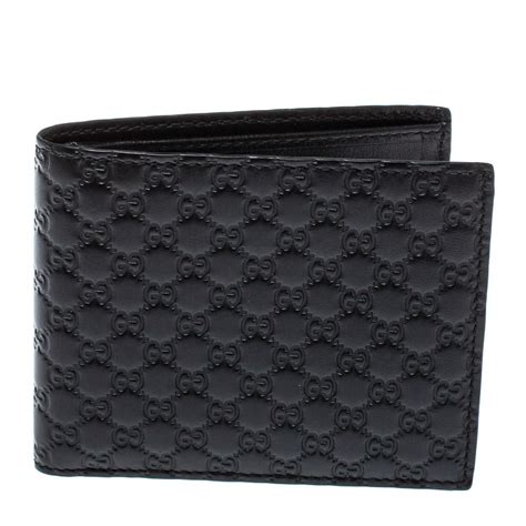 gucci bi fold women& 39|Gucci Bifold Wallet MicroGuccissima Black in Leather.